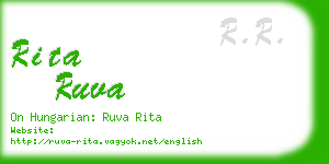 rita ruva business card
